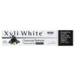 Solutions, XyliWhite™, древесный уголь, гель-паста для зубной пасты, мята, 181 г (6,4 унции) — NOW Foods — изображение 2