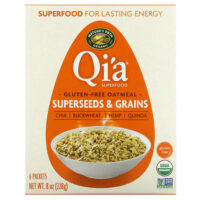 Qi'a Superfood, овсянка без глютена, семена и злаки, 6 пакетиков по 38 г — Nature's Path