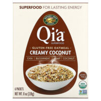 Qi'a Superfood, овсяная каша, кокос со сливками, 6 пакетиков, 228 г (8 унций) — Nature's Path