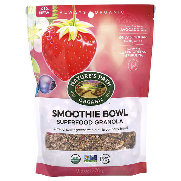 npa20227_v_12.jpg Organic Smoothie Bowl, гранола из суперфудов, 270 г (9,5 унции) — Nature's Path