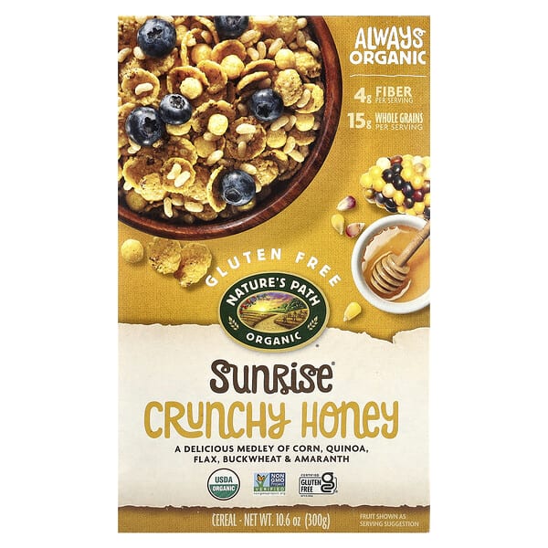 npa77205_v_49.jpg Хрустящие медовые хлопья Organic Sunrise®, 300 г (10,6 унции) — Nature's Path