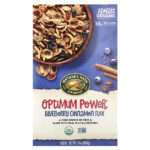 органические хлопья Optimum Power®, голубика и корица, 400 г (14 унций) — Nature's Path