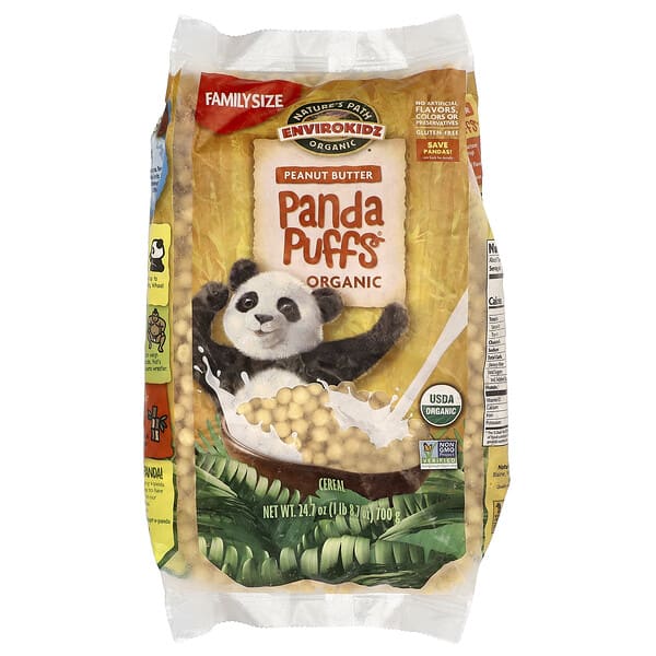 npa87012_v_5.jpg EnviroKidz, Organic Panda Puffs® Cereal, Peanut Butter, 24.7 oz (700 g) — Nature's Path