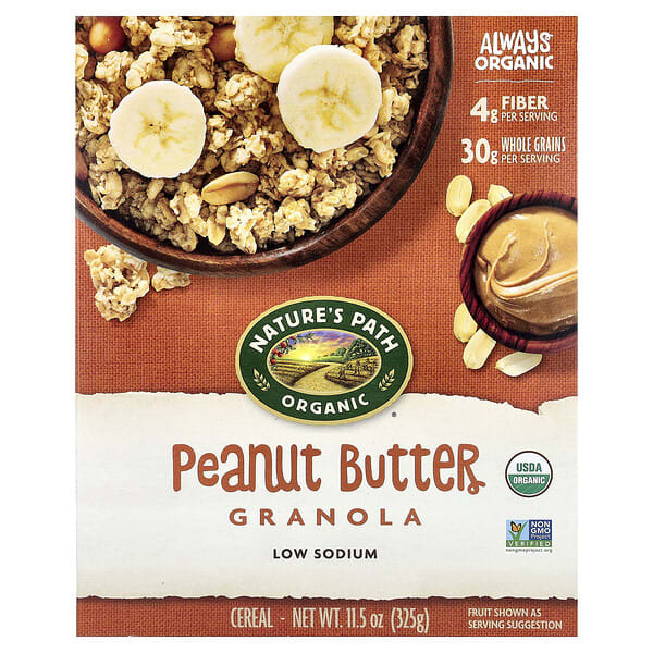 npa89009_v_17.jpg Organic Granola Cereal, Peanut Butter, 11.5 oz (325 g) — Nature's Path