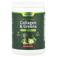 коллаген и зелень, со вкусом малины, 321,6 г (11,34 унции) — Snap Supplements