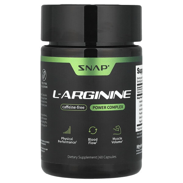 npp25324_v_28.jpg L-аргинин, без кофеина, 60 капсул — Snap Supplements