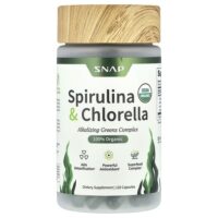 Спирулина и хлорелла, 120 капсул — Snap Supplements