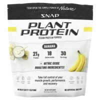 Растительный протеин, веганский протеиновый порошок, банан, 853 г — Snap Supplements