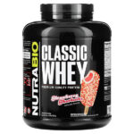 Classic Whey Protein, клубничное песочное печенье, 2268 г (5 фунтов) — NutraBio