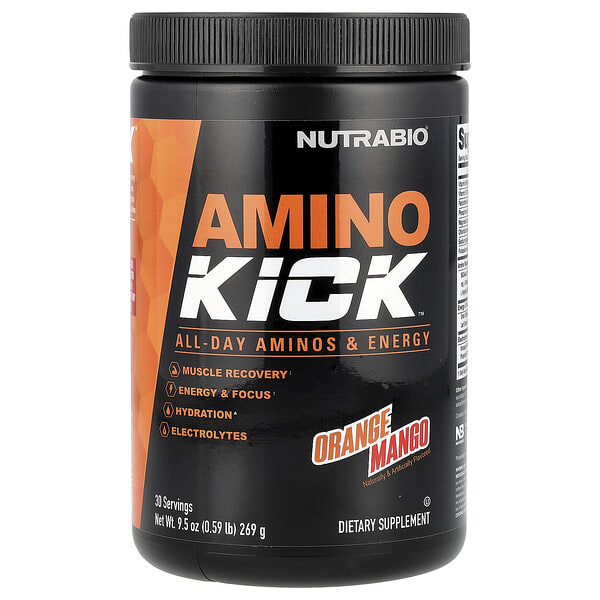 nrb21770_v_24.jpg Amino Kick™, апельсин и манго, 269 г (9,5 унции) — NutraBio