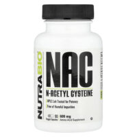 NAC, 600 мг, 90 растительных капсул — NutraBio