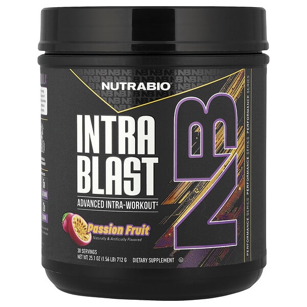 nrb26020_v_64.jpg Intra Blast, усовершенствованная добавка во время тренировки, со вкусом маракуйи, 712 г (1,56 фунта) — NutraBio