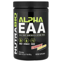 Alpha EAA, незаменимые аминокислоты, со вкусом клубники и лимона, 458 г (1 фунт) — NutraBio