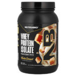 изолят сывороточного протеина, со вкусом ванили и карамелью, 907 г (2 фунта) — NutraBio