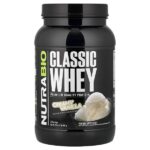 Classic Whey Protein, сливочный ваниль, 907 г (2 фунта) — NutraBio