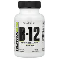 Витамин B12, 2000 мкг, 90 капсул — NutraBio