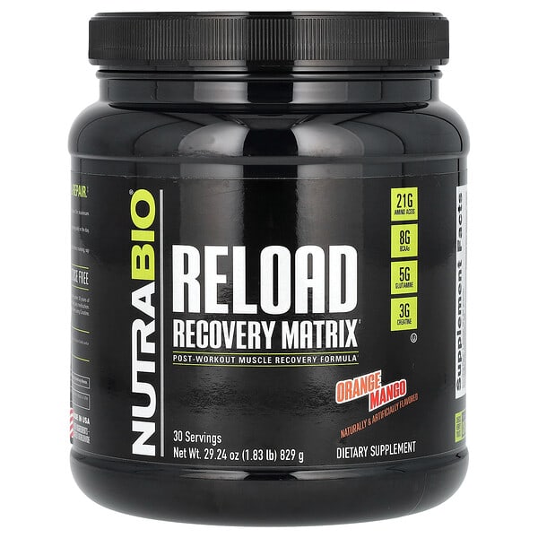 nrb52510_v_24.jpg Reload Recovery Matrix, апельсин и манго, 829 г (1,83 фунта) — NutraBio