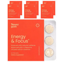 Energy & Focus, корица, 6 пакетиков по 9 шт. — NeuroGum