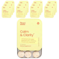 NeuroMints, спокойствие и ясность, с медом и лимоном, 12 пакетиков по 12 шт. — NeuroGum