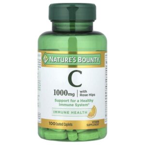 витамин C с шиповником, 100 капсул, покрытых оболочкой — Nature's Bounty
