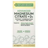 улучшенный цитрат магния и D3, 90 таблеток — Nature's Bounty