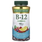 витамин B12, со вкусом малины, ягод и апельсина, 160 жевательных таблеток — Nature's Bounty