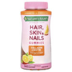 Optimal Solutions®, жевательные таблетки для волос, кожи и ногтей, со вкусом тропических цитрусовых, 140 жевательных таблеток — Nature's Bounty