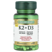 Витамин K2 + D3`` 30 растительных капсул — Nature's Bounty