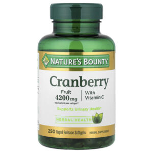 Клюква с витамином C, 250 капсул быстрого высвобождения — Nature's Bounty