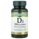 D3, 250 мкг (10000 МЕ), 72 мягких капсул быстрого действия — Nature's Bounty