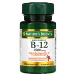 B-12, натуральный вишневый вкус, 2500 мкг, 75 быстрорастворимых таблеток — Nature's Bounty