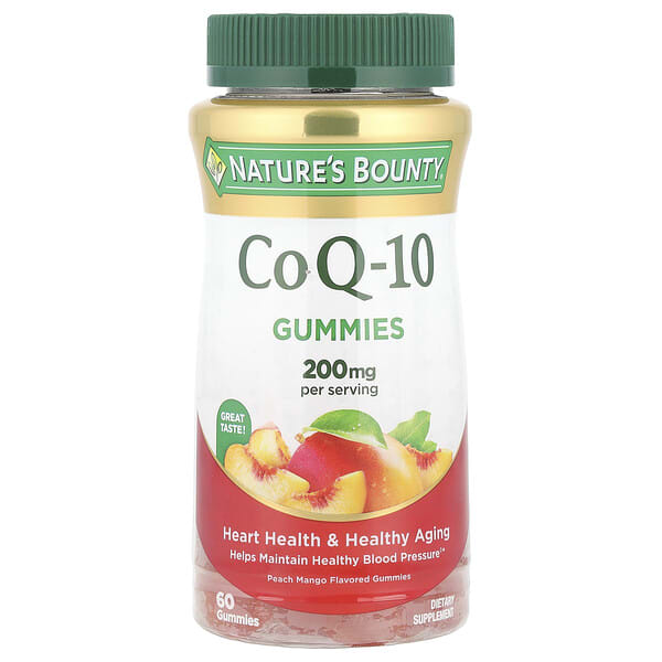 nrt59388_v_53.jpg коэнзим Q10, со вкусом персика и манго, 60 жевательных мармеладок (100 мг в 1 жевательной таблетке) — Nature's Bounty