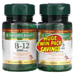 Витамин B12, Twin Pack, натуральный вишневый вкус, 5000 мкг, 40 быстрорастворимых таблеток — Nature's Bounty — изображение 2