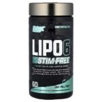 Lipo6®, без стимуляторов, 60 капсул — Nutrex Research