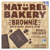 Brownie, двойной шоколад, 6 двойных пакетиков по 45 г (1,59 унции) — Nature's Bakery