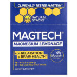 MagTech®, магний, со вкусом лимонада, 20 пакетиков по 3,38 г (0,12 унции) — Natural Stacks