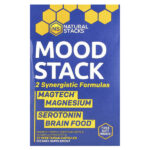 Mood Stack, набор для поддержки настроения, 2 флакона по 15 вегетарианских капсул в каждом — Natural Stacks