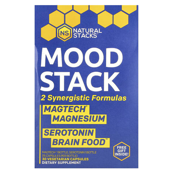 nsk13040_v_22.jpg Mood Stack, набор для поддержки настроения, 2 флакона по 15 вегетарианских капсул в каждом — Natural Stacks