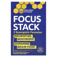 Focus Stack, 2 бутылки, 15 вегетарианских капсул в каждой — Natural Stacks