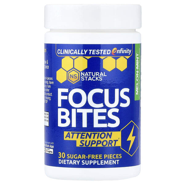 nsk13073_v_24.jpg Focus Bites, дыня и мята, 30 шт. Без сахара — Natural Stacks