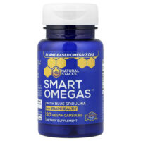 Smart Omegas™ с голубой спирулиной, 30 веганских капсул — Natural Stacks