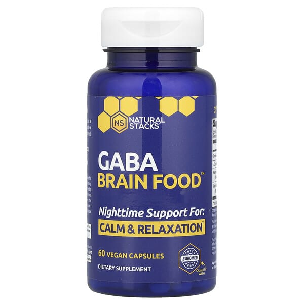 nsk62150_v_40.jpg Gaba Brain Food™, 60 веганских капсул — Natural Stacks
