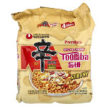 Премиум Shin Ramyun, тоомба, пряный и сливочный, 4 пакетика по 137 г (4,83 унции) — Nongshim