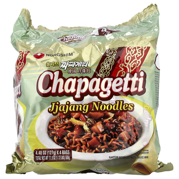 nsm02293_v_29.jpg Лапша Chapagetti Jjajang, 4 пакетика по 127 г (4,48 унции) — Nongshim