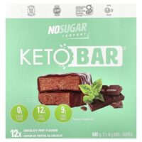 Keto Bar™, шоколад и мята, 12 батончиков по 40 г — No Sugar Company