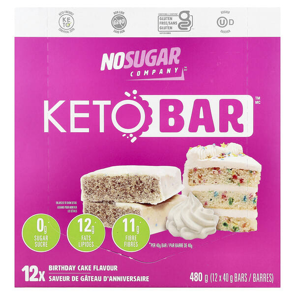 nsr00035_v_20.jpg Keto Bar™, праздничный торт, 12 батончиков, по 40 г — No Sugar Company