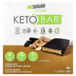 Keto Bar™, шоколад и арахисовая паста, 12 батончиков по 40 г — No Sugar Company