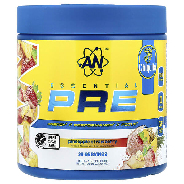 nsu20884_v_8.jpg Essential Pre, Chiquita®, ананас и клубника, 399 г (14,07) — AN Supps