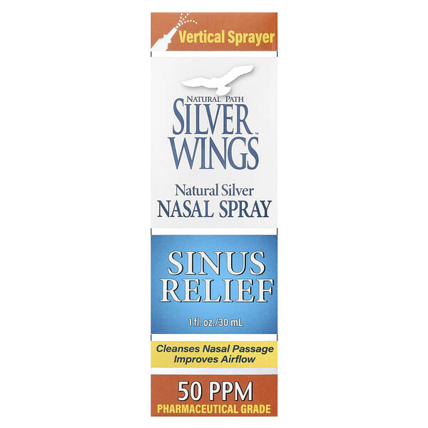 nsw77077_v_47.jpg Natural Path Silver Wings, Натуральный серебряный спрей для носа, средство для облегчения пазух носа, 50 част. / Млн, 30 мл (1 жидк. унц.)