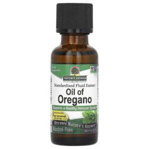 масло орегано, без спирта, 30 мл (1 жидк. унция) — Nature's Answer